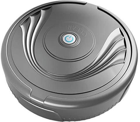 Lodokdre Robot aspirateur, balayeur intelligent, robot de ménage fin, silencieux pour plancher, tapis, carrelage, poils d'animaux, noir