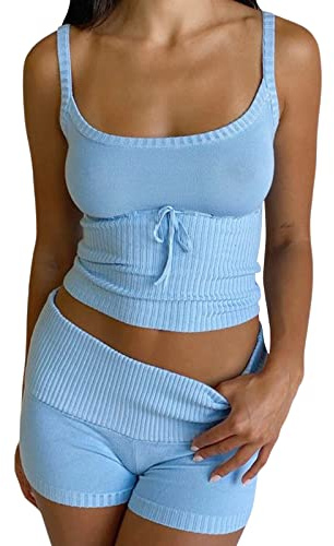 Alaurbeauty Women Sexy Shorts Set, Leopard Print Lace Patchwork Camisole with Low Waist Shorts Summer Outfit