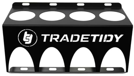 Tradetidy Spray & Aerosol Can Holder Steel Van Storage Rack Black