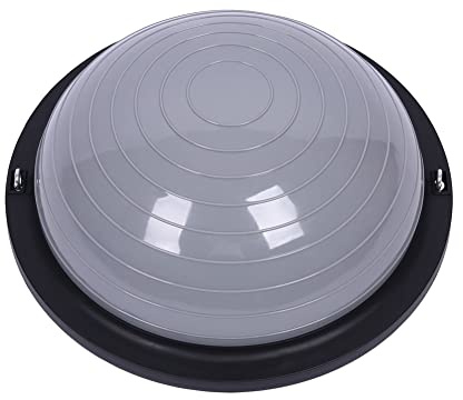 FANMURAN Balance Trainer Fitball Equilibrio Fitness Balón de Entrenamiento de Equilibrio 46cm con Banda Elásticas Stación de Equilibrio para Yoga Pilates Fitness (Gris)