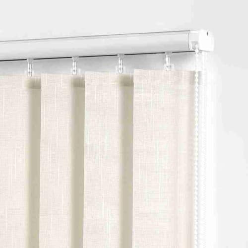 ShEyle Schiebepaneele Lamellenvorhang Gardine Lichtdurchlässig und Verdunkelnd Tür Fenster Lamellen Rollo Jalousette für Wohnzimmer Büro,Nach Maß,Breite x Höhe (120cm x 150cm)