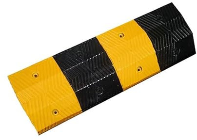 BESNUT Kabelschutzrampe, robuste, rutschfeste Gummi-Sicherheitsrampe, 1-Kanal-Geschwindigkeitsschwelle, praktisch for Schulparkplätze im Freien (Color : Style 1, Size : 1Channel)