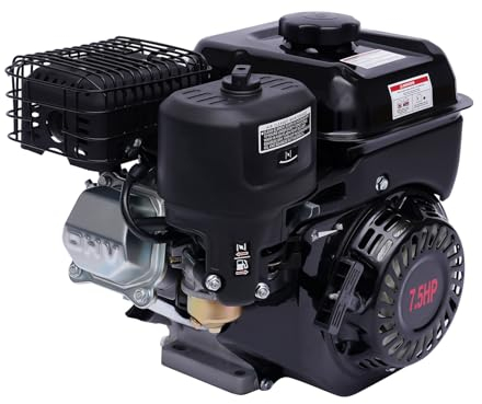 Garbenat 7.5 PS 4 Takt Benzinmotor Einzylinder Benzin Motor 5100W Go Kart mit Motor Benzin Tragbarer Luftkühlung Motor ZT210 Schwerlastmotor für Go Kart Rasenmäher Landmaschinen