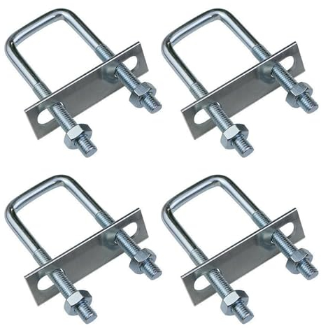 Bügelschrauben, U Bügel, Bügelbolzen, 4 Stück U Bolzen, U Schrauben, Geeignet zur Befestigung von Rohren Oder Mechanischen Armaturen, Einsetzbar als Rohrsicherungsringe, M8, 40 mm x 100 mm