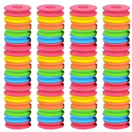 Schaumstoff Schnuraufwickler, Wickelbrett Angelausrüstung, Angelschaumspulen, 100 Stück Angelschnur Spulen, Geeignet zum Angeln auf Booten, Seen, Flüssen, Stauseen und Teichen, Durchmesser 4.5cm