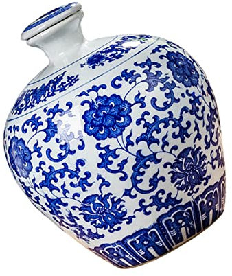 Mikinona Weintopf Aus Keramik Mit Stöpsel Weinhalter Für Sake-Topf Keramik Weinbehälter Für Lagerung Dekoratives Wein Container Für Hotel Und Zuhause
