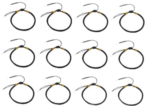 WRITWAA 12stücke Teiliges Handgewebte Armbänder Für Modischer Schmuck Schwarz Stilvoll Und Elegant Für Jeden Anlass Als Für Frauen Und Mädchen