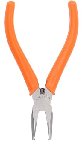 Transverse End Cutter, Transverse End Cutter Plier, Flush Jaw 4mm CRV Right Angle Spring Loaded Non Slip Grip, Metal Plastic, Side-Cutting Pliers
