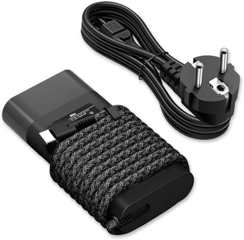 Neues Slim Ladegerät USB C 65 W Kompatibel mit HP Elitebook x360, Spectre X360 14 2-in-1, Chromebook X360, Pavilion X2, ProBook Typ C, tragbarer Power Adapter