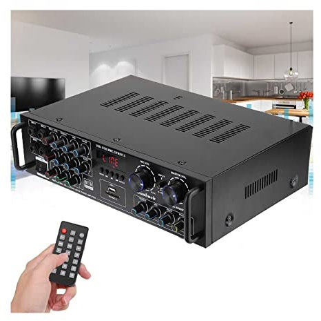 Amplificatore Audio, AV-6060BT. Home Amplificatore Digitale Bluetooth 5.0 Audio Potenza Audio 800W Amplificatore Stereo Amplificatore for Auto Karaoke Professional AMP Subwoofer