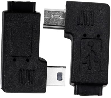 Gorise 2 Stück 90 Grad Links Rechts Abgewinkelt Mini USB 5 Pin Stecker Auf Buchse Verlängerungsadapter