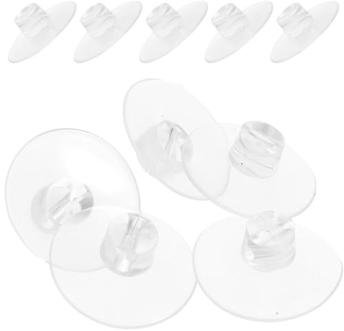 HEALEEP Suction Cup Cable Holders Clear Wire Organizer Clips 12Pcs 1.69In Multipurpose Suction Cup Clips for Wall Tile Glass Fixing and Light String Management