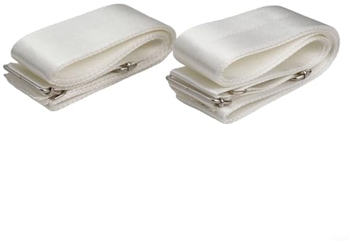 Tennisnetz-Stützsystem, Set mit zwei verstellbaren Nylon-Gurten mit starken und zuverlässigen Metallverschlüssen