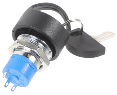 Gadpiparty Portable Ignition Switch with Key for Electric Mobility Scooters Durable Replacement Starter Switch Easy Installation Wide Compatibility with Electric Vehicles