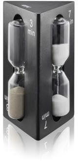 GEFU Sando - Clessidra per tè, 3 colori, 2 / 3 / 7 minuti, per tè verde, nero, alle erbe e alla frutta e uova sode, senza corrente