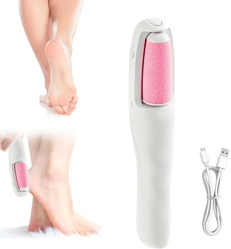 Mkasbn Épilateur électrique 2 en 1 pour pieds - Lime électrique pour callosités et peaux mortes - Pour peaux mortes sèches et mortes - Talons craquelés - Soin des pieds pour peaux mortes