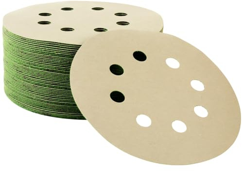 50 PCS 125mm Sanding Discs 3000 Grit Wet and Dry Sandpaper 8-Hole Hook and Loop Sandpaper Round Orbital Random Sander Discs for Polishing Wood, Metal, Wall and Car