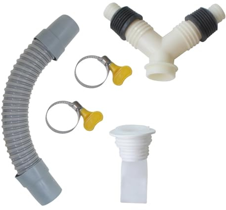 Washing Machine Hose Outlet Inlet Adapter Pipe Connector Basin Drain Tee Joint Splitter Connector Drainage Hose Coupling(A)