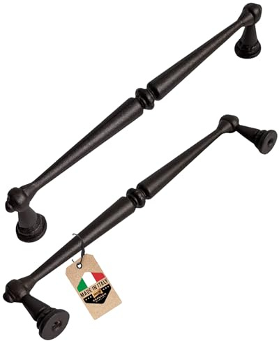 Gedotec Möbelgriff COUNTRY, Griffe Antik Gerostetes Metall, 96mm Bohrabstand, Vintage Landhausstil, Massiv Sandgestrahlt, für Küchenschränke und Kommoden, inkl. Befestigungsschrauben