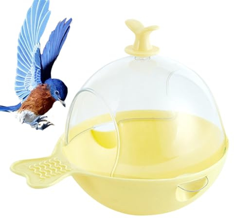 Vogelbad für Wellensittiche - Abnehmbare Aufhängbare Badewanne mit Spielfunktion Platz| Käfig Zubehör für Finken Sittiche Kanarienvögel Unzertrennliche, Badewanne für Innenbereich Heimgebrau