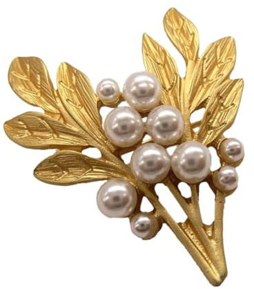 TEHAUX Broche Orchidée en Alliage d'Imitation Blanche Broche Fleur Élégante pour Femme Accessoire Déco pour Robe Chemise ou Châle pour Soirée et Événement