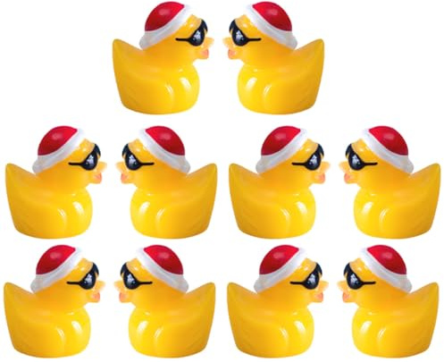 Parliky Miniaturfiguren Kleiner Enten aus Kunstharz 10 Stück Handbemalt Dekorative Kleine Tierfiguren für Garten Balkon und Selbstgemacht Landschaftsgestaltung