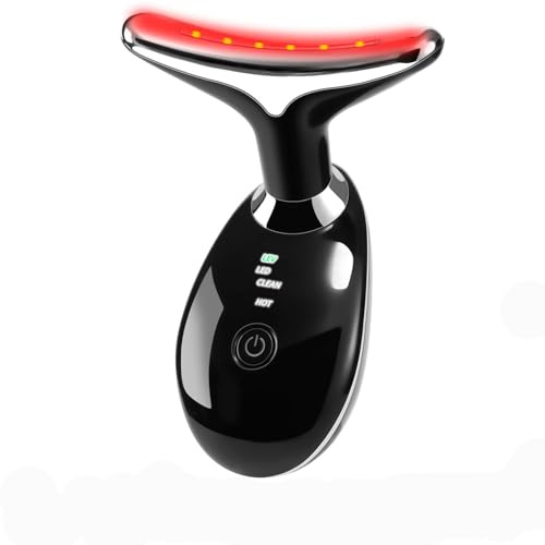 Neck Face Massager Face Sculpting Tool 3 Colour Modes and Vibration for Facial Massager for Double Chin (Black)
