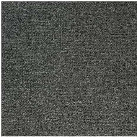 GREENSAPPIRE 50x50 cm Teppichfliesen, zur Selbstverlegung — 20 Fliesen pro Packung (5 Quadratmeter) — strapazierfähig — geeignet für Wohnungen, Büros, Apartments und Gewerberäume (Dunkelgrau)