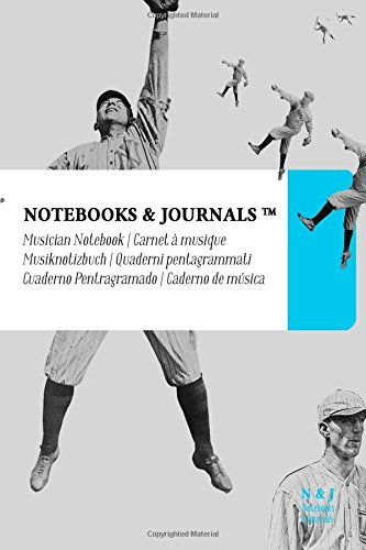 Notenpapier A6 Notebooks & Journals, Baseball (Vintage-Kollektion), Pocket: (Musiknotizbuch, Musiknotenheft, Notenblock, Notenheft) Soft Cover (10.16 x 15.24 cm)
