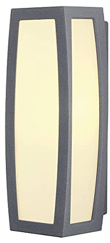 SLV Wandlampe MERIDIAN BOX mit Bewegungsmelder | für die effektvolle Außenbeleuchtung von Wänden und Hauseingang | LED Strahler, Wandleuchte, Aussenleuchte, Gartenlampe, Wegeleuchte | E27, 25W max,