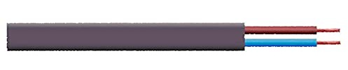 Merriway BH01498 2-Core Flat Flex Cable, 2192Y 0.5mm Black, 10 Metres (33 feet)