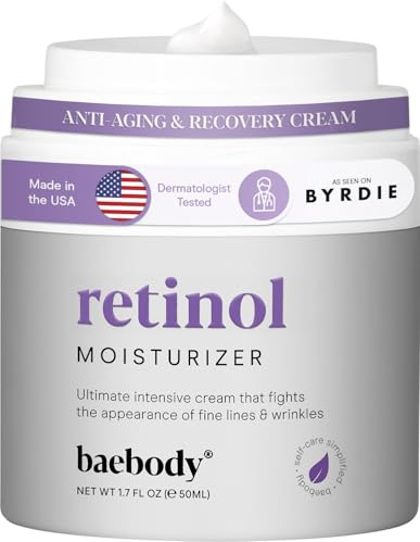 Baebody retinol moisturizer creme mit retinol, jojoba oil & vitamin e, 1,7 unzen
