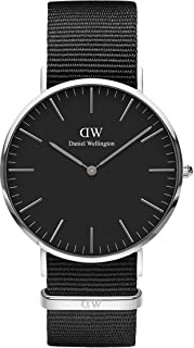 Daniel Wellington Classic Cornwall, Schwarz/Silber Uhr, 40mm, NATO, für Herren
