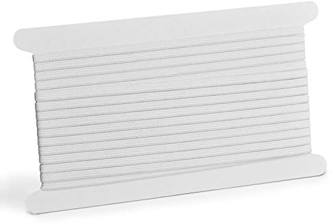 ZADAWERK® Cinta elástica - 1 cm x 10 m - blanco - goma para coser - reparar - extender - artesanía - trabajos manuales