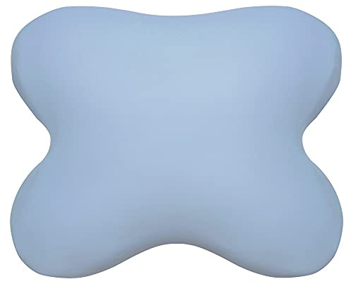 Edda Lux® Bezug passend für Tempur All-Around Kissen, 60x50 cm, in Hellblau | Jersey Kissenbezug für Schmetterlingskissen aus 100% Baumwolle mit Reißverschluss für Kopfkissen in 60/56 x 50/48 cm