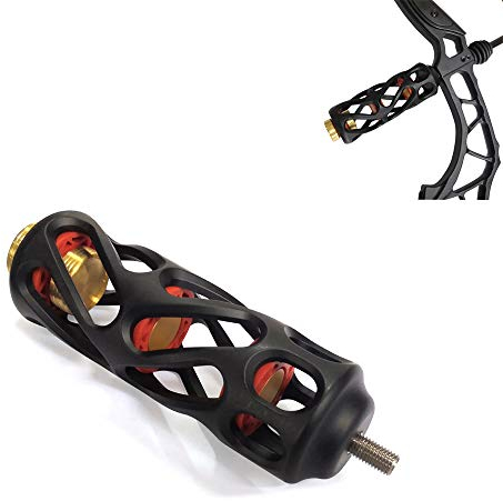 ZSHJGJR Compound Bogen Stabilisator Bogen Vibration Absorber Stoßdämpfer Aluminium Stabilisator Dämpfer für Bogen Zubehoer (Schwarz)