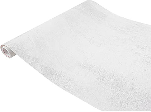 Klebefolie Möbel 67,5x200 cm | Möbelfolie selbstklebend in Steinoptik | Folie für Möbel zur einfachen Renovierung von Türen, Tischen und Regalen | Klebefolie dekorativ und abwaschbar | Beton Weiß