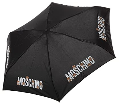 Ombrello Moschino retraibile Supermini Bear Logo Box Nero O20MO38 8432