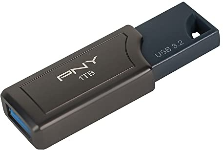 PNY 1TB PRO Elite V2 USB 3.2 Gen 2 Flash-Laufwerk, bis zu 600 MB/s Lesegeschwindigkeit