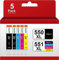 NewLift PGI-550XL CLI-551 XL Multipack Kompatible für Canon Druckerpatronen 550 551 für Pixma MX925 MG5650 IP7200 MX920 MX725 MX925 IX6850 IP7250 IP8750 MG5450 MG5550 MG6350（PGBK/C/M/Y/BK，5er-Pack）