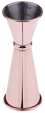 misppro 30/60ml Cocktail Jigger Taza Medidora Acero Inoxidable Ounce Cup Bar Bartender Suministros - Oro Rosa