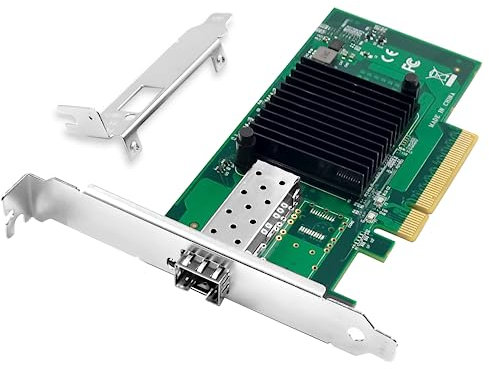 XZSNET 10G Network Card with 82599EN Chip, 10GB PCI-E NIC Compared to X520-DA1, Single SFP+ Port PCI Express X8 Ethernet Adapter, Supports Windows/Windows