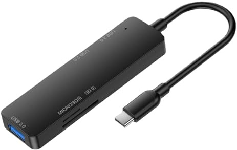 Type-c Expansion Dock Black Abs USB Hub for Data Transfer | Compact Portable Build, 5v/2a 10w Power Support, Business Travel Use with Computer and Mobile Phone