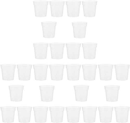 FAVIYA Hydrokultur-Netztöpfe, 30 Tassen, Garten-Sukkulenten-Töpfe, Pflanzen im Innenbereich, einfaches Zubehör, Netz-Gartenarbeit for atmungsaktive Keimung (Color : White, Size : 11.5X11CMx2pcs)