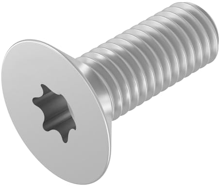 SECCARO Viti a testa svasata M3,5 x 8 mm, in acciaio inox V2A VA A2, ISO 14581, filettatura completa (TX), confezione da 20 pezzi