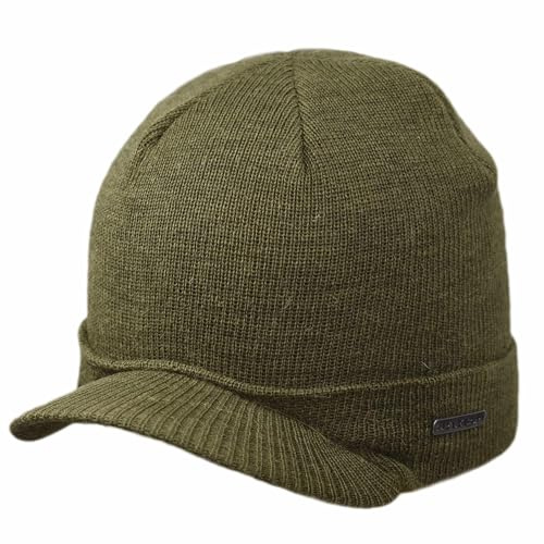 Melegari Berretto di Maglia con Visiera | US Watch cap Delta | Pura Lana | Unisex | Autunno Inverno