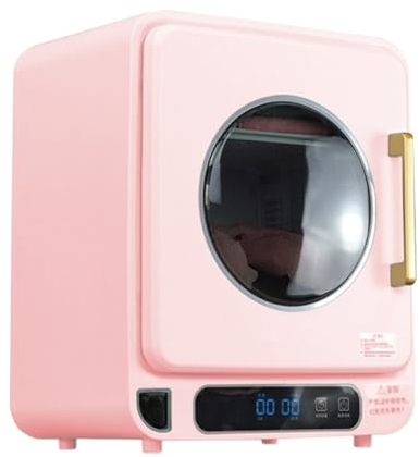 Mini secadora de ropa, gabinete pequeño para ropa interior doméstica de 120 W con secado y esterilización UV, adecuado para ropa interior/productos de belleza/toallas,Pink