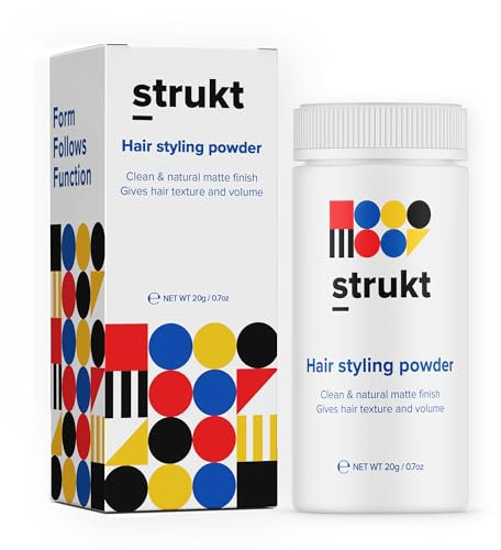 Strukt Hair Styling Texturising Powder 20g | Instant Hold & Volume | Natural Matt Finish | All Hair Types | Hair Powder for Men & Women | Vegan & Cruelty Free | 20g XL Size
