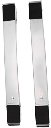 2 set di scaffali a rullo per elettrodomestici Mobile Roller Brackets Mobili Base Mobile alzata Ruote per frigorifero, lavatrice e mobili Base Mobile alzata Ruote (argento)