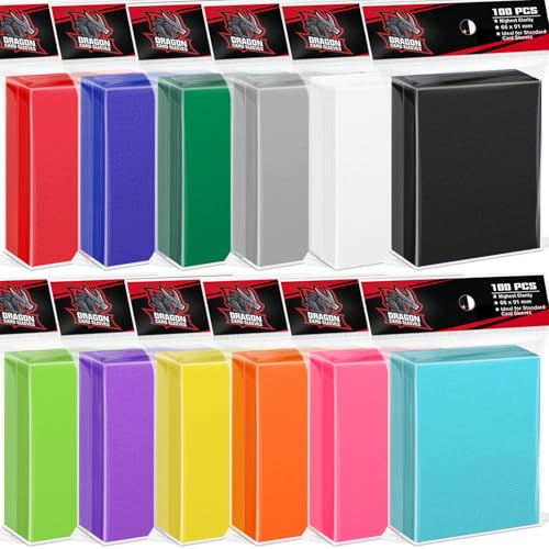 VKshop 1200 Stück matte Sammelkartenhüllen, perfekt für MTG-Karten, 12 farbige Kartenhüllen, Magic The Gathering, Standard-Karten für Baseball, TCG, Sportkarten